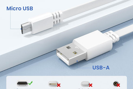 Micro USB Power Cable 20 FT (2 Pack),Flat Micro USB Charging Power Cord,Charger for Wyze Cam V3 Pan 25,Nest Yi Cam 15,Blink XT XT2 Mini,Outdoor 3Rd Gen Camera 16,Arlo Q,Xbox One Controller